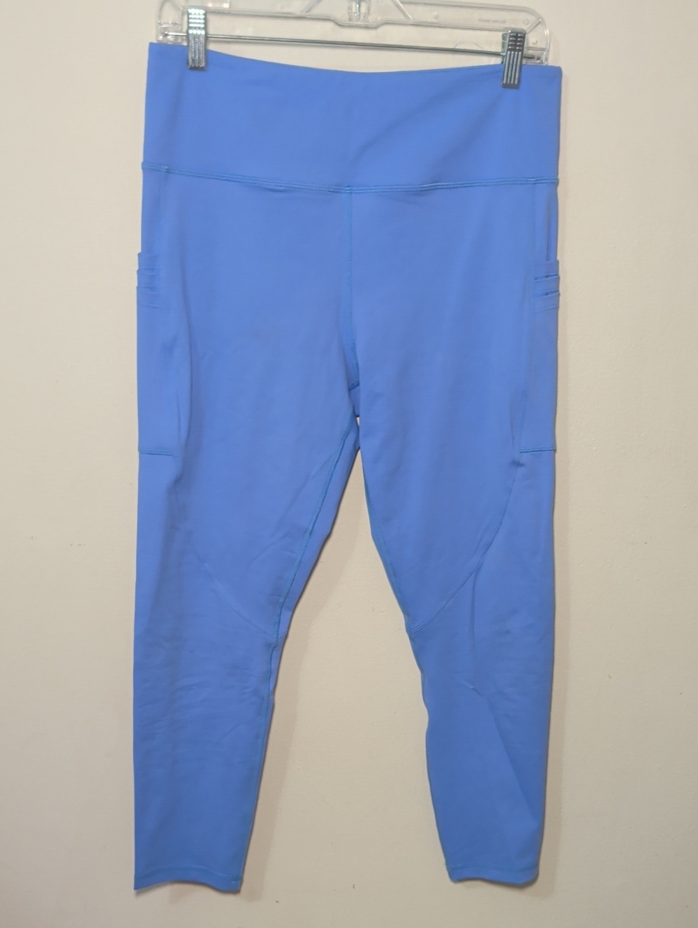 ZYIA Active Light n Tight 7/8 Pocket Leggings Periwinkle Blue Women's Size 12